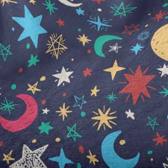 Doodle Stars Moon Minky