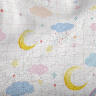 Rainbow Clouds Minky