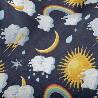 Sun Cloud Rainbow Minky
