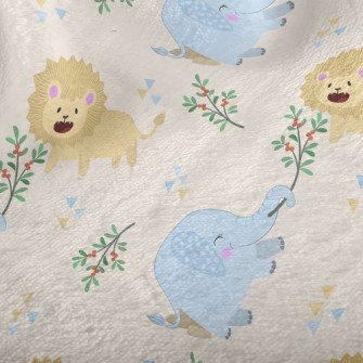 Elephant And Lion Minky