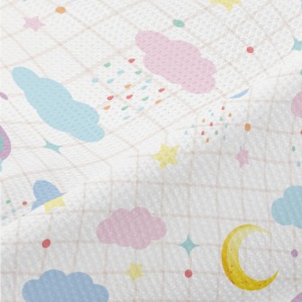 Rainbow Clouds Piqué