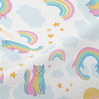 Rainbow Cat Piqué
