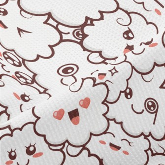 Funny Expression Clouds Piqué