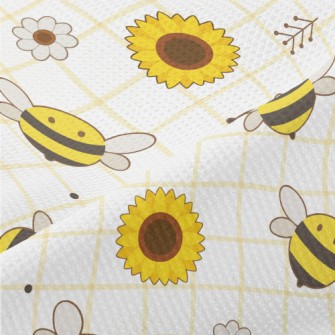 Bee And Sunflower Piqué
