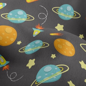 Spaceship And Planet Lightweight Performance Linen