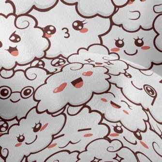 Funny Expression Clouds Lightweight Performance Linen