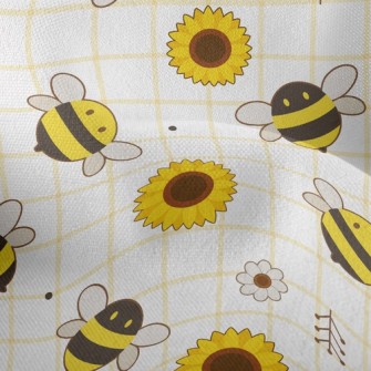 Bee And Sunflower Lightweight Performance Linen