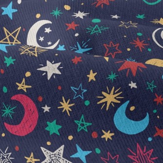 Doodle Stars Moon Modern Jersey