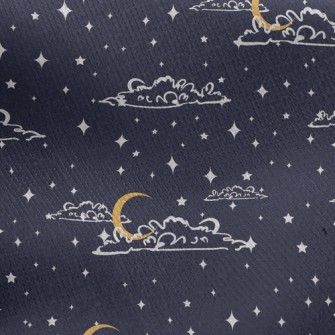 Moon And Stars Jersey Backed Fleece