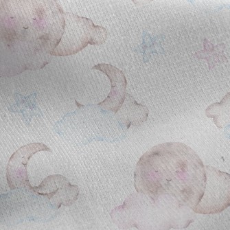 Good Night Moon Stars Jersey Backed Fleece