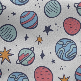 Planets And Stars Jersey Backed Fleece