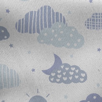 Love Cloud And Sun Jersey Backed Fleece