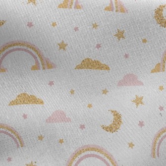 Shiny Rainbow Jersey Backed Fleece