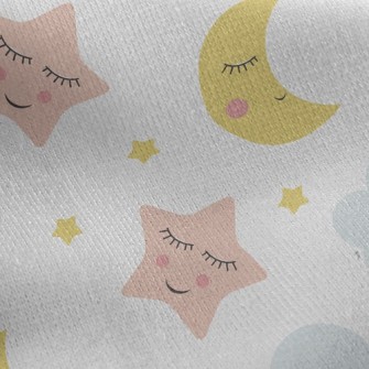 Sleeping Star Moon Jersey Backed Fleece