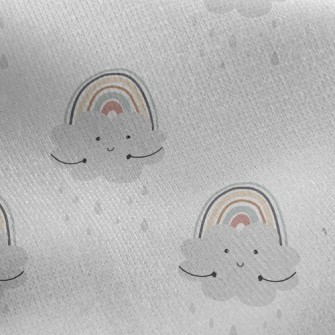 Cloudy And Dark Clouds Jersey Backed Fleece