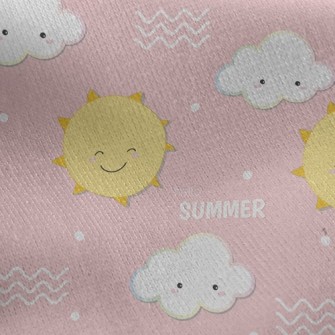 Hello Summer Jersey Backed Fleece