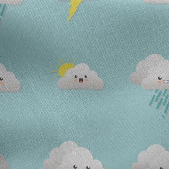 Meteorological Emoticons Jersey Backed Fleece