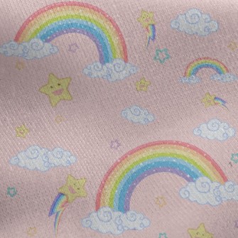 Star Rainbow Jersey Backed Fleece