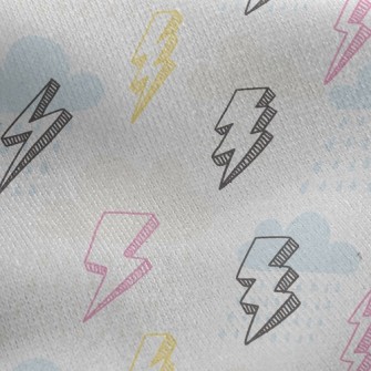 Rainy Day Lightning Jersey Backed Fleece
