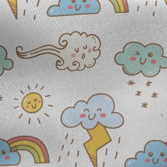 Emoji Weather Map Jersey Backed Fleece