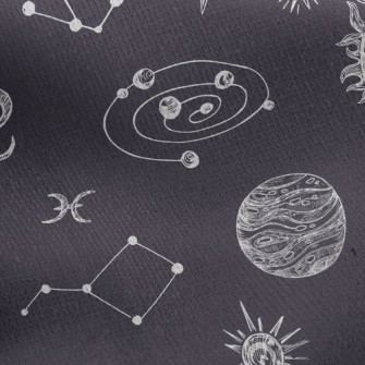 Constellations And Planets Jersey Backed Fleece