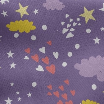 Little Stars Love Jersey Backed Fleece