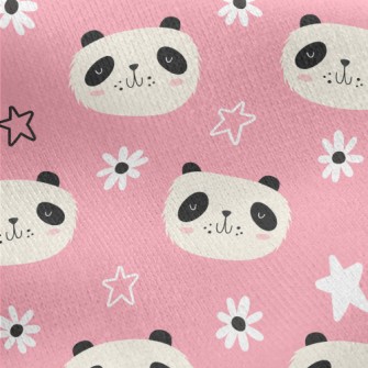 Shy Panda Jersey Backed Fleece