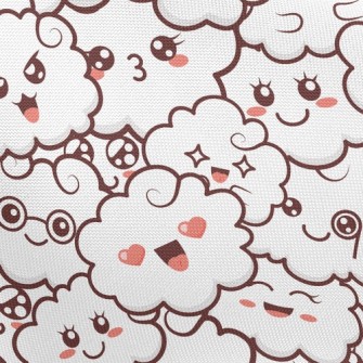 Funny Expression Clouds Pongee