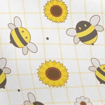 Bee And Sunflower Pongee