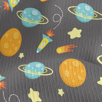 Spaceship And Planet Stretch Jersey