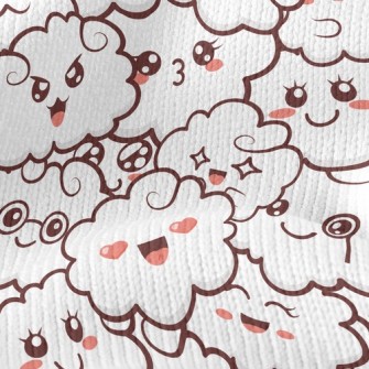 Funny Expression Clouds Stretch Jersey