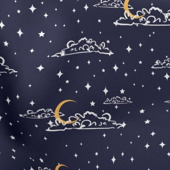 Moon And Stars Lightweight Cotton Poplin