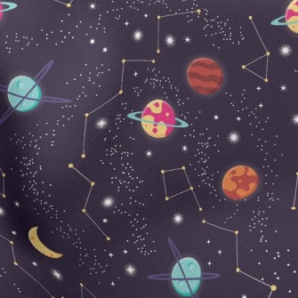 Cosmic Planet Lightweight Cotton Poplin
