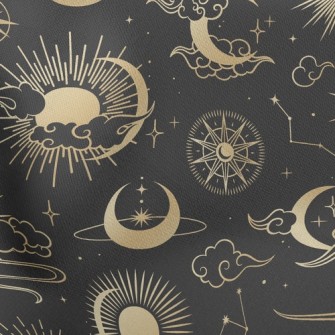 Sun Moon Stars Lightweight Cotton Poplin