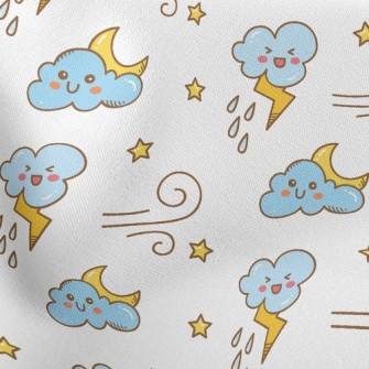 Lightning Thunderstorm Lightweight Cotton Poplin