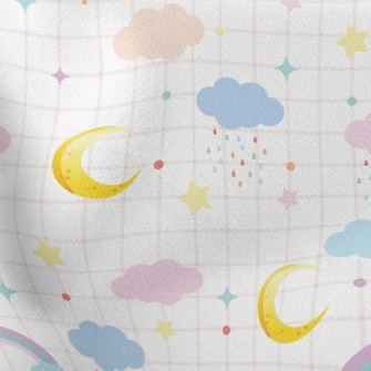 Rainbow Clouds Lightweight Cotton Poplin