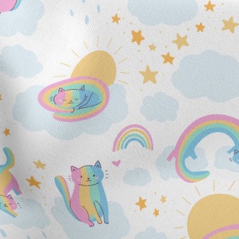 Rainbow Cat Lightweight Cotton Poplin