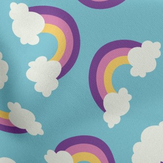 Rainbow Clouds Lightweight Cotton Poplin