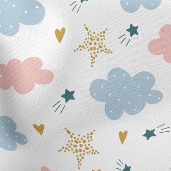 Love Little Clouds Lightweight Cotton Poplin