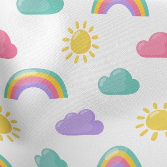 Sunny Rainbow Lightweight Cotton Poplin