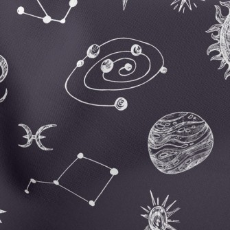 Constellations And Planets Lightweight Cotton Poplin