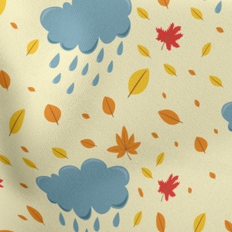 Autumn Leaves Lightweight Cotton Poplin