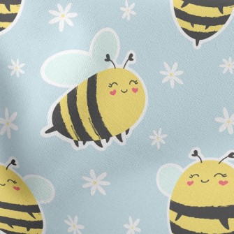 Smiling Loving Bee Lightweight Cotton Poplin