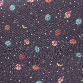 Cosmic Planet Midweight Cotton Poplin