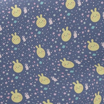 Moon Space Bunny Midweight Cotton Poplin