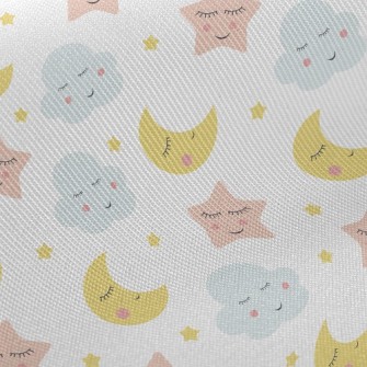 Sleeping Star Moon Midweight Cotton Poplin