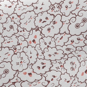 Funny Expression Clouds Midweight Cotton Poplin