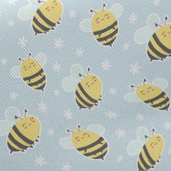 Smiling Loving Bee Midweight Cotton Poplin