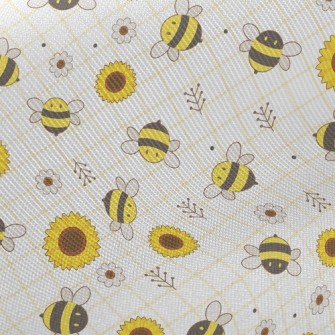 Bee And Sunflower Midweight Cotton Poplin