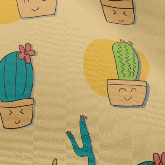 Shy Cactus Potted Plant Chiffon